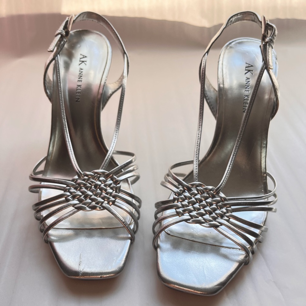 Anne Klein silver heels